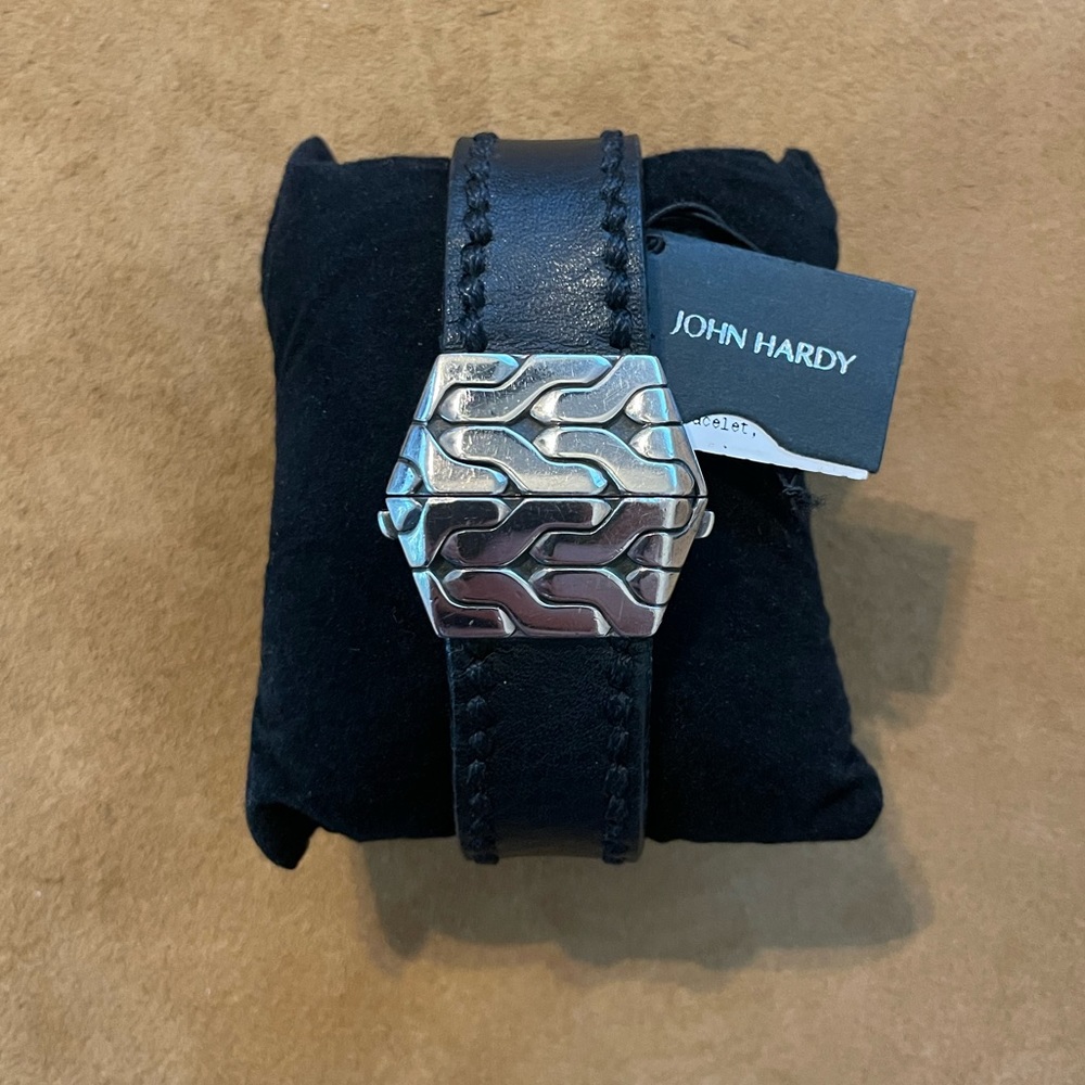 John Hardy Silver/Leather Belt Bracelet